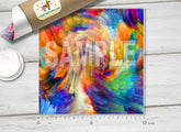 Rainbow Fractal Patterned Adhesive Vinyl 721